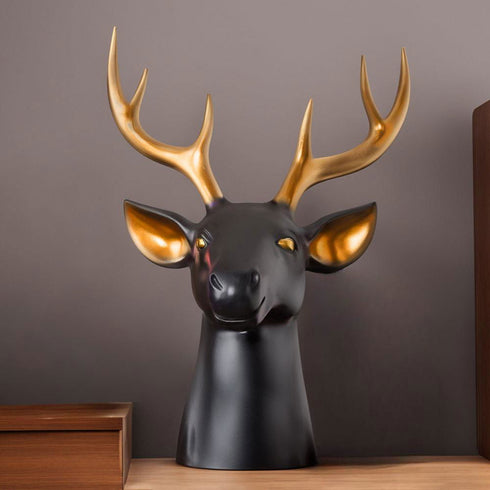 Royal Reindeer Head with Copper Horns - The Earth Store - home decor